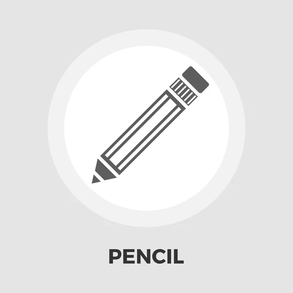 Potloodpictogram plat — Stockvector