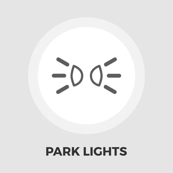 Icono de luces de parque plano — Archivo Imágenes Vectoriales