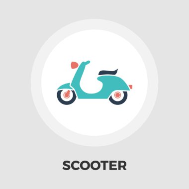 Scooter Düz Simgesi