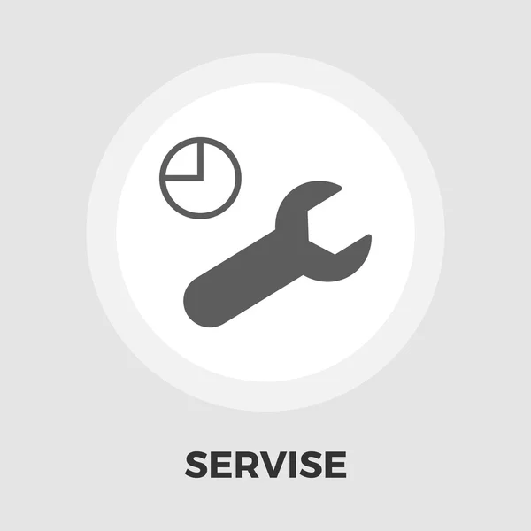 Service-Ikone flach — Stockvektor