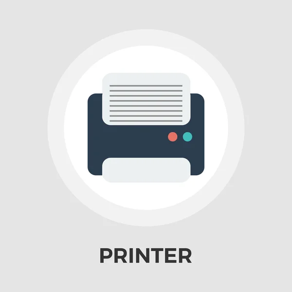 Impresora icono plano — Vector de stock