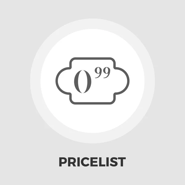 Liste de prix icône plat — Image vectorielle