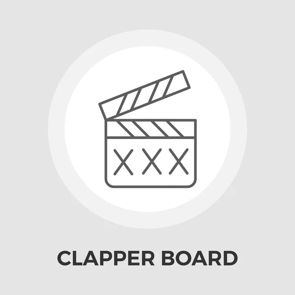 Adulto filme clapper ícone plano — Vetor de Stock