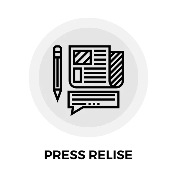 Communiqué de presse Line Icon — Image vectorielle