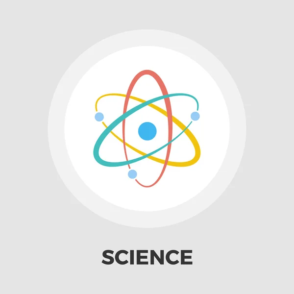Atom ikona plochý — Stockový vektor