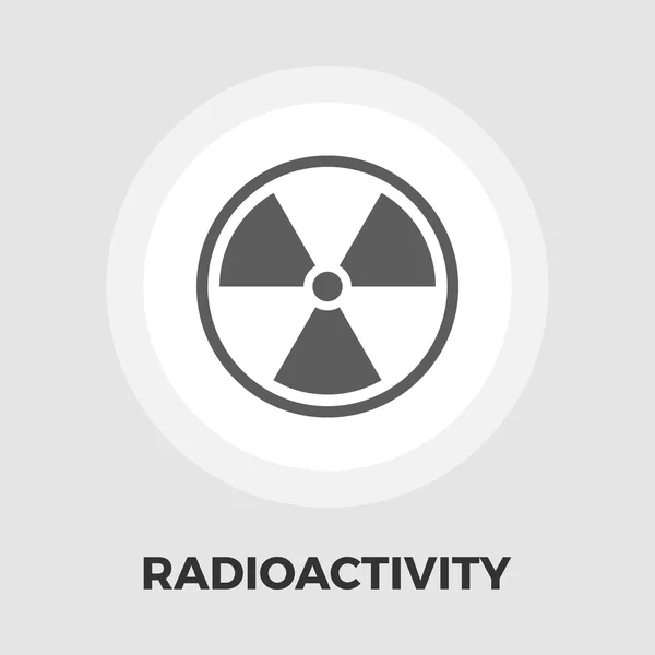 Icona radioattività piatta — Vettoriale Stock