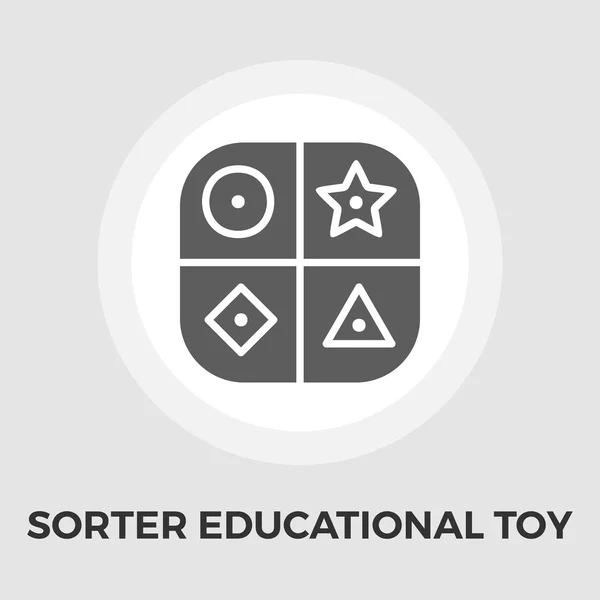 Clasificador educativo juguete vector plano icono — Vector de stock