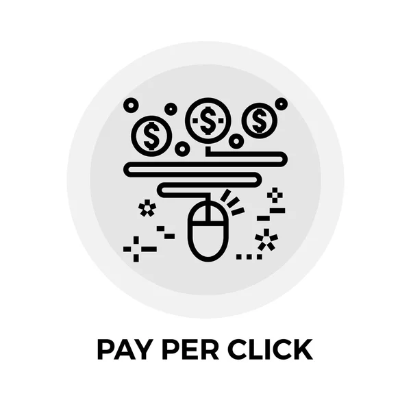 Значок Pay Per Click Line — стоковый вектор