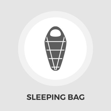 Uyku tulumu vektör düz simgesi