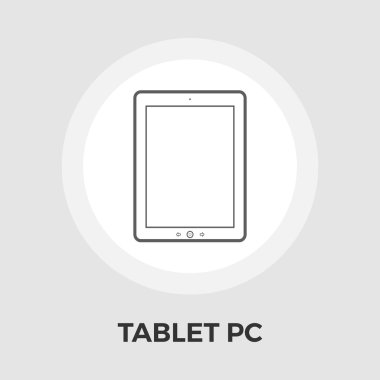 Tablet Pc vektör düz simgesi