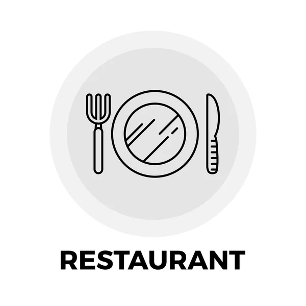 Icona linea ristorante — Vettoriale Stock