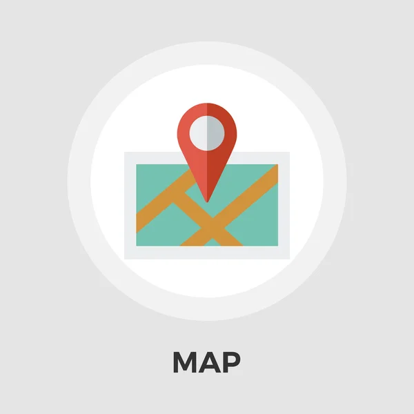 Map Flat Icon — Stock Vector