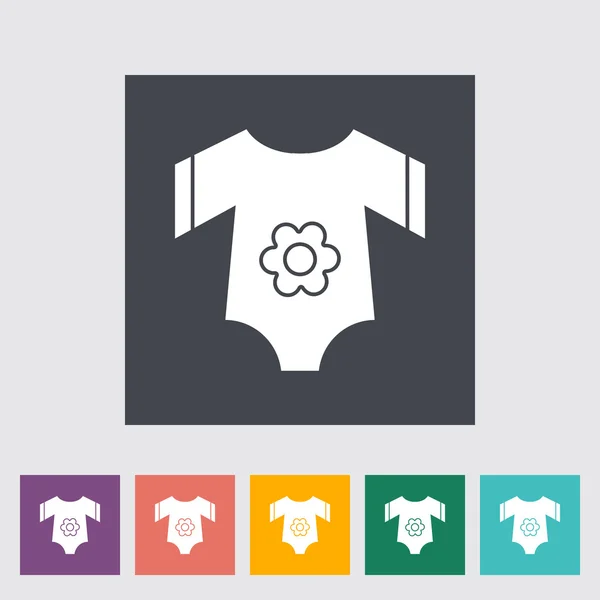 Babybekleidung flach Symbol — Stockvektor
