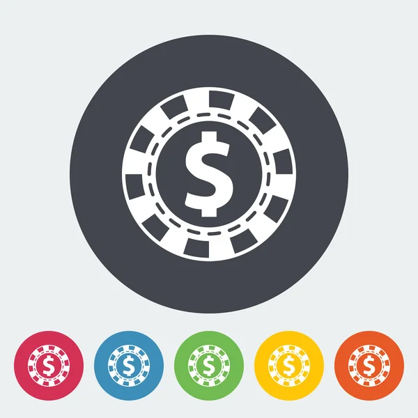 Τυχερών παιχνιδιών μάρκες εικονίδιο — Διανυσματικό Αρχείο