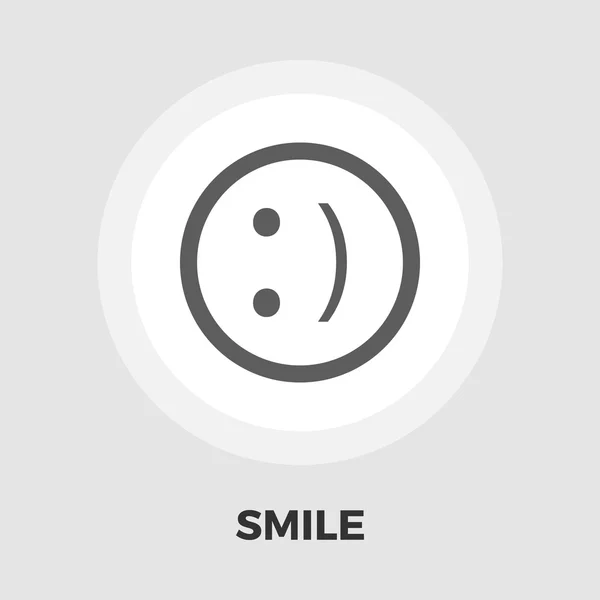 Χαμόγελο εικονίδιο επίπεδη — Διανυσματικό Αρχείο
