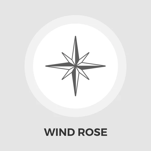 Windroos vector platte pictogram — Stockvector