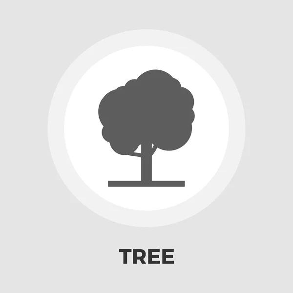 Icono del árbol plano — Vector de stock