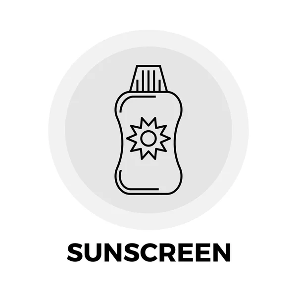 Sunscreen Line Icon — Stock Vector