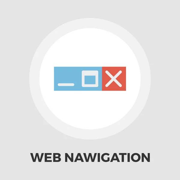 Web navigation icon flat — Stock Vector