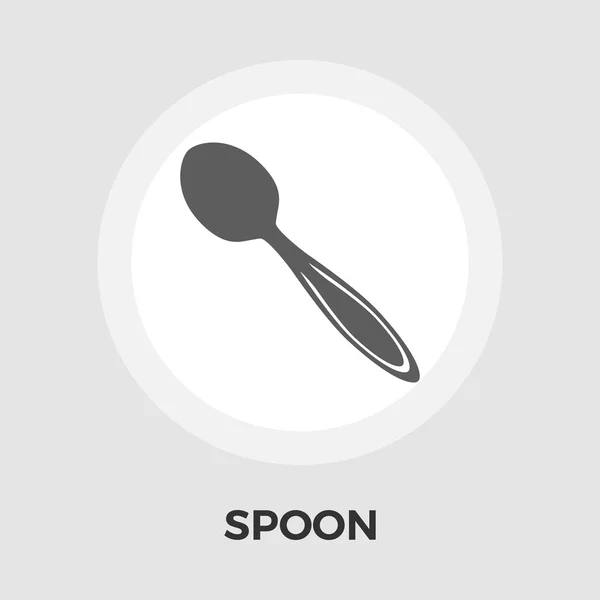 Spoon vettoriale icona piatta — Vettoriale Stock