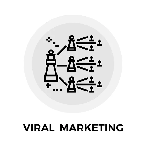 Ligne de commercialisation virale Icône — Image vectorielle