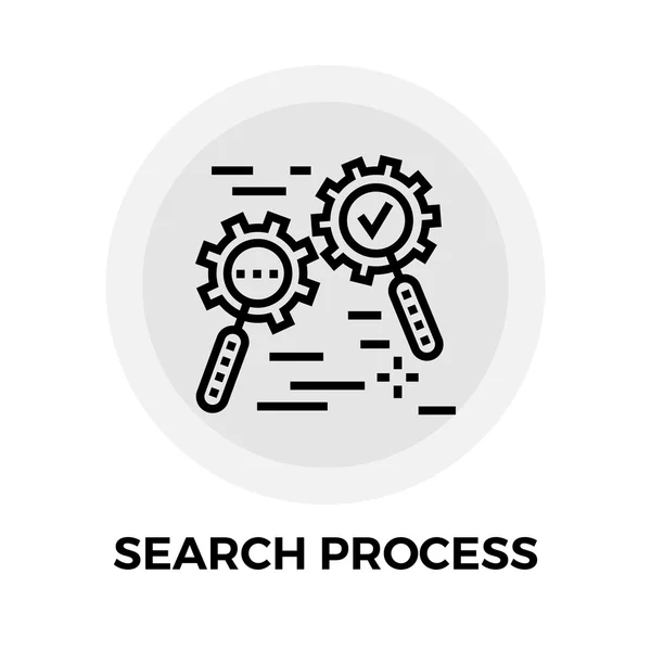 Ligne de processus de recherche Icône — Image vectorielle