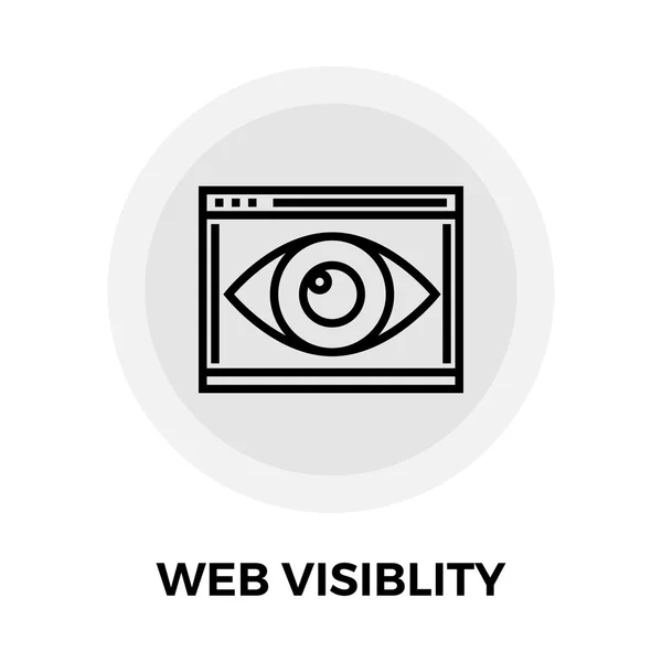 Icône de ligne de visibilité Web — Image vectorielle