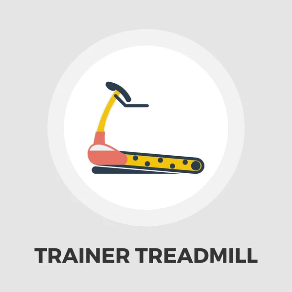 Trainer treadmill icon flat — Stock Vector