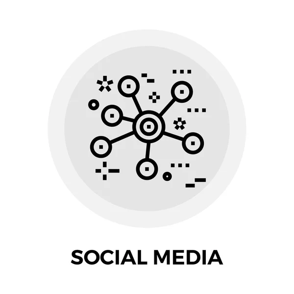 Icono de línea de medios sociales — Vector de stock