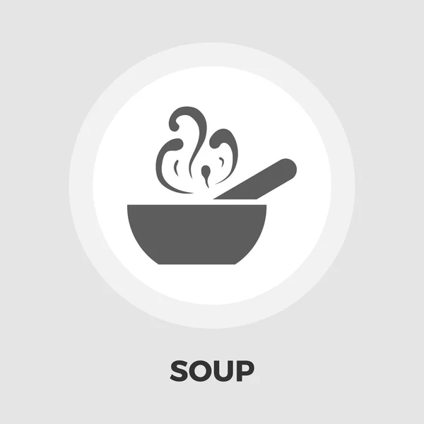 Soup icon flat — Stock Vector