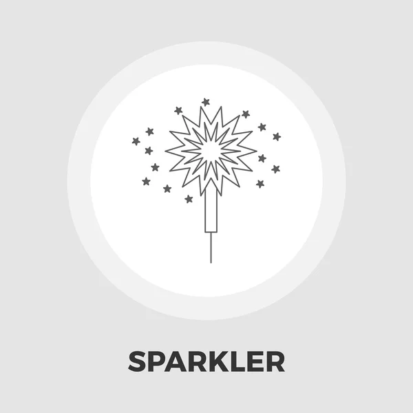 Icona Sparkler piatto — Vettoriale Stock