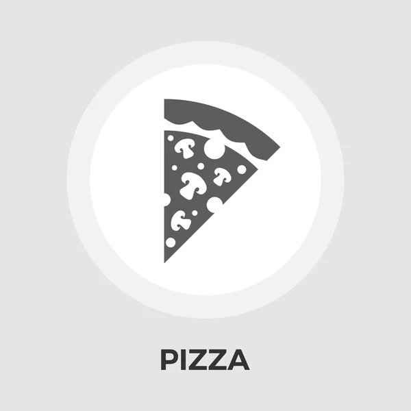 Ícone liso da pizza — Vetor de Stock