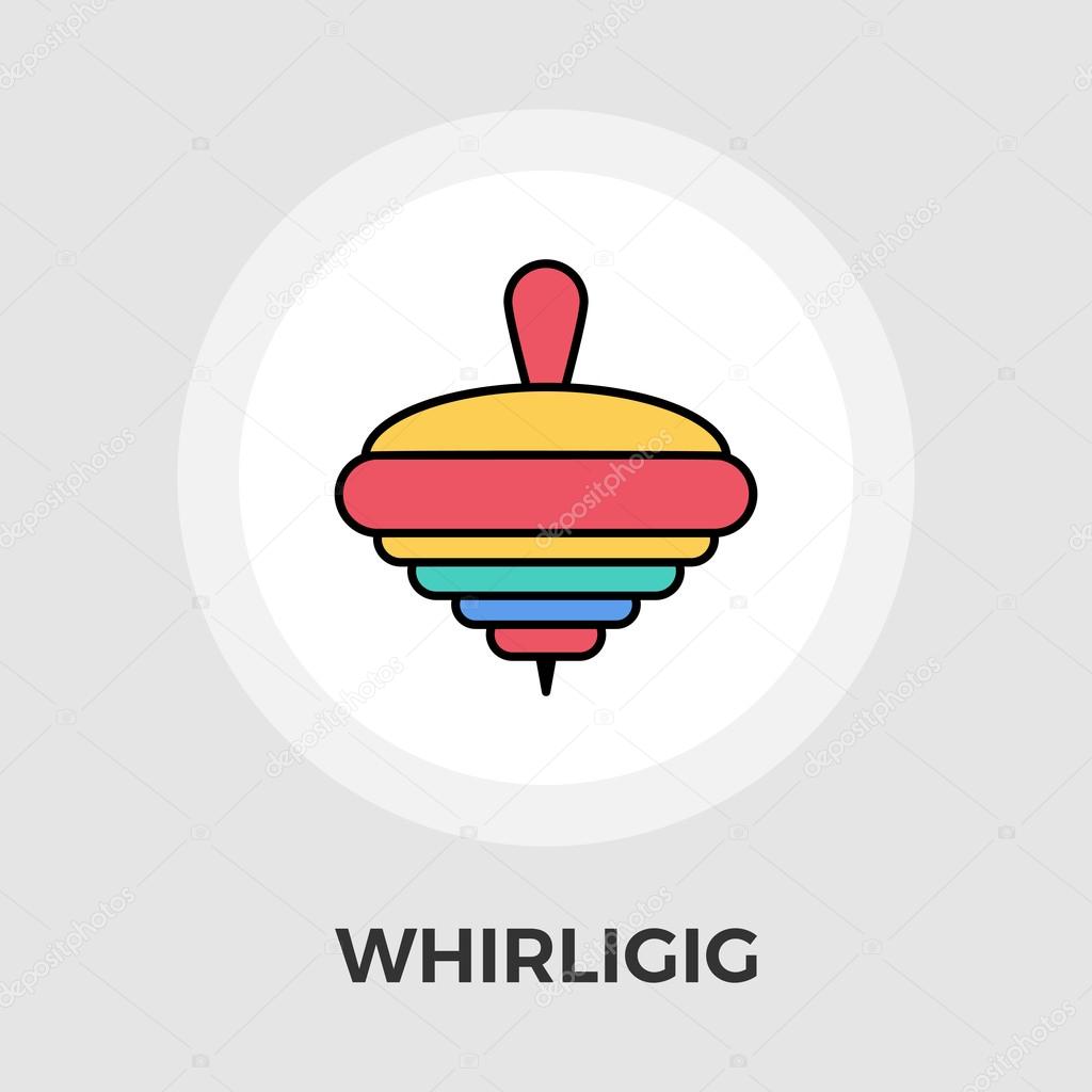 Whirligig icon vector. Flat icon isolated on the white background. Editable EPS file. Vector illustration.