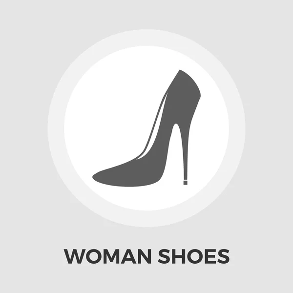 Donna scarpe vettore icona piatta — Vettoriale Stock