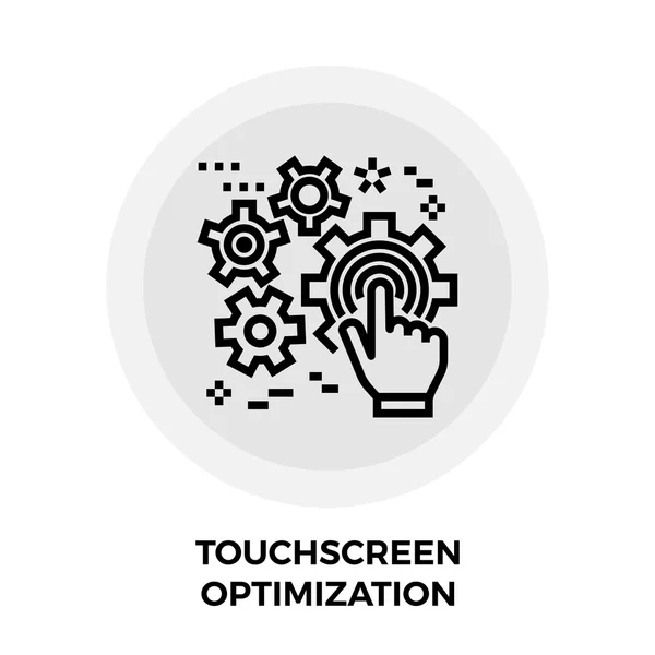 Touchscreen Optimization Line Icon — Stock Vector