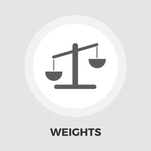 Weights icon flat — Stock Vector