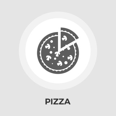 Pizza Düz Simgesi