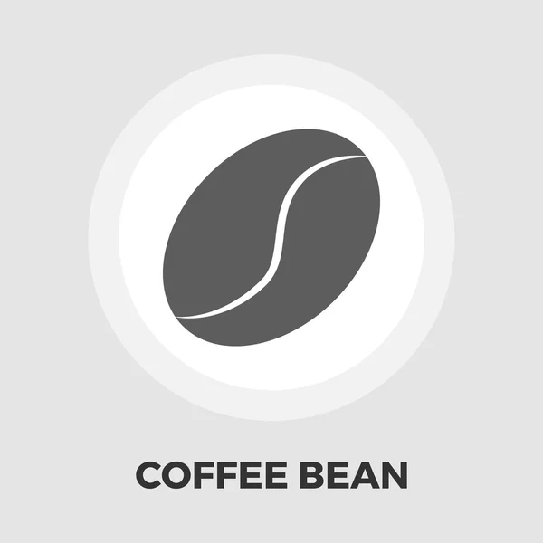 Chicco di caffè icona piatta — Vettoriale Stock