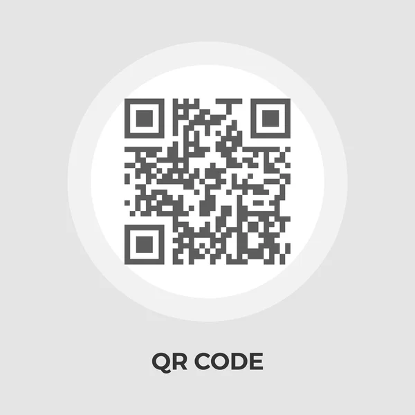 Código QR Ícone plano — Vetor de Stock