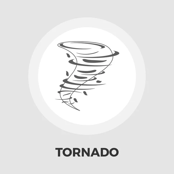 Tornado icono plano — Vector de stock