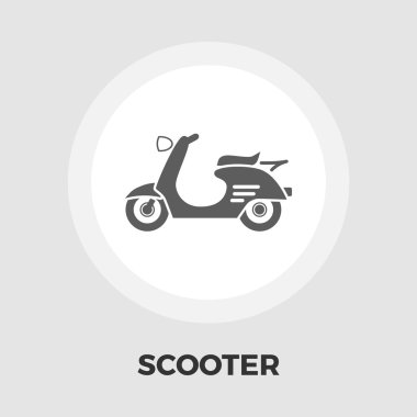 Scooter Düz Simgesi