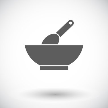 Bebek gıda düz simgesi