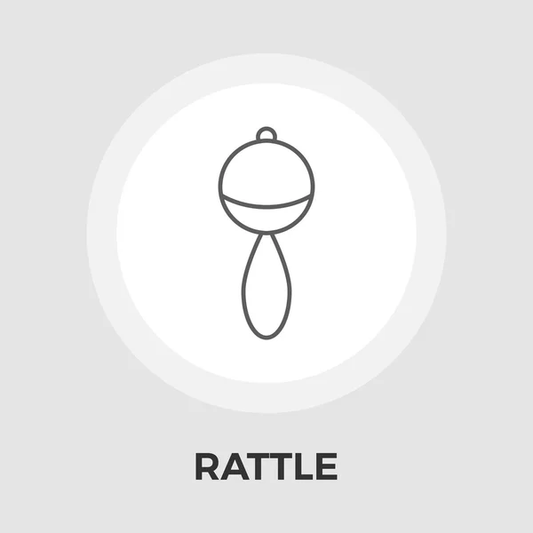 Ícone plano de Rattle — Vetor de Stock
