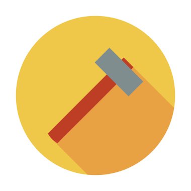 Çekiç düz simgesi