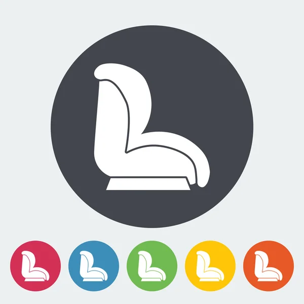 Child car seat flat icon. — Stock Vector