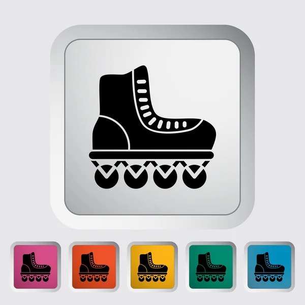 Roller skate flat icon — Stock Vector