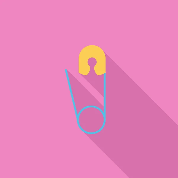 Bezpečnostní pin ploché ikony — Stockový vektor