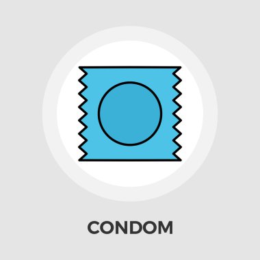 Prezervatif vektör düz simgesi