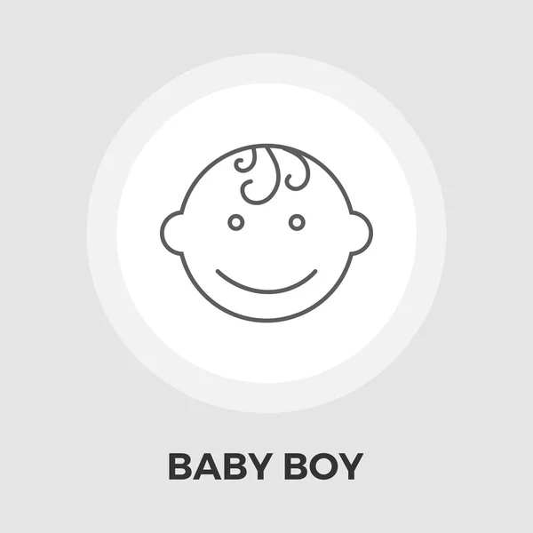Baby jongen platte pictogram — Stockvector