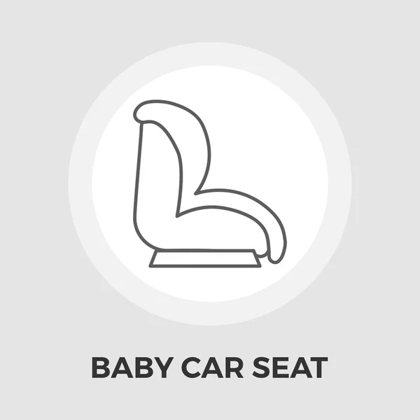 Siège auto enfant icône plate — Image vectorielle